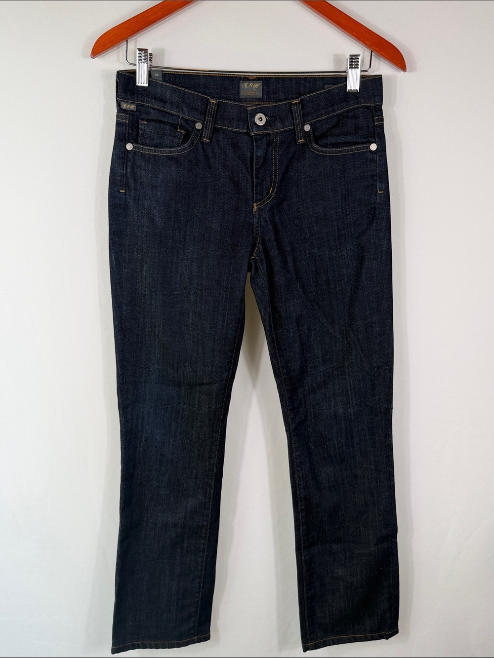 Citizens Of Humanity Elson Medium Rise Straight Leg Dark Indigo Jeans. Size‎ 26